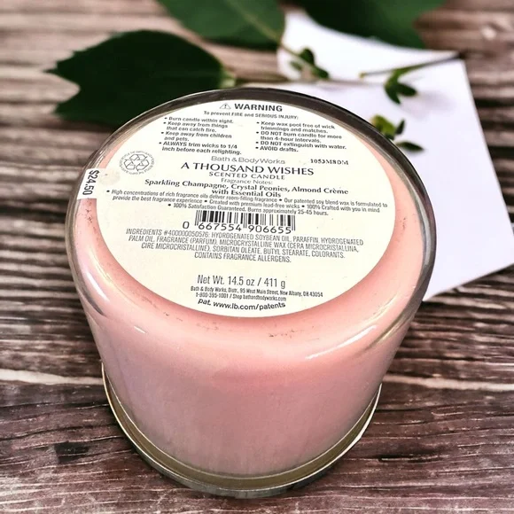 NWT Bath & Body Works A THOUSAND WISHES Large 3-Wick Candle 14.5 oz - Picture 2 of 8